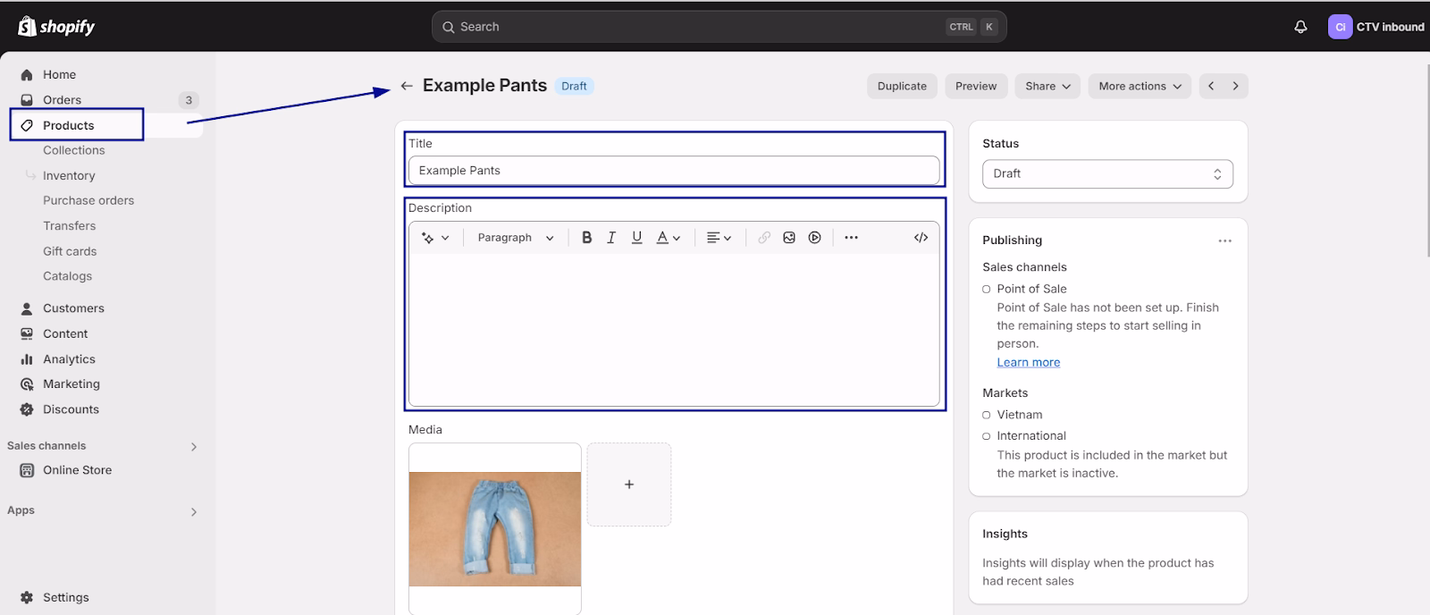Customize the title and description